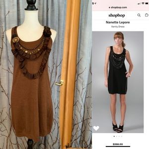 Nanette Lepore S Vanity Dress Brown  sheath dress
